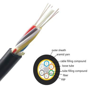 China Aerial G.652D SM 48 Core Single Mode Fiber Optic Cable / ADSS Optical Fibre Cable for sale