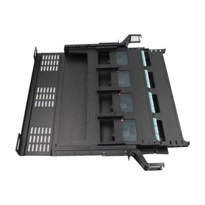 China MPO/MTP - LC  12F Cassette Modular Patch Panel Cabinet 4u Fiber Enclosure for sale