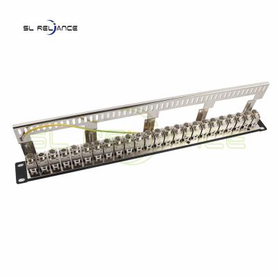 China 1U FTP Cat6a 24 Port Patch Panel Cabinet for sale