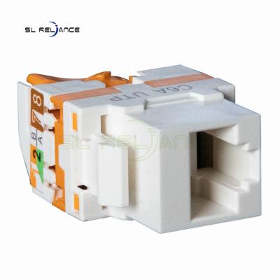 China CE ROHS UTP Cat6a Keystone Coupler Rotate Short Rj45 Keystone Connector for sale