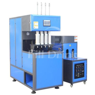 China 4 Cavity 1500BPH Semi Automatic PET Blow Molding Machine With PLC Screen for sale