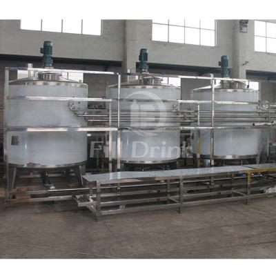 China SUS Soft Drink Production Line Emulsifying Homogenizer Electric Steam Mixing Tank With Agitator for sale