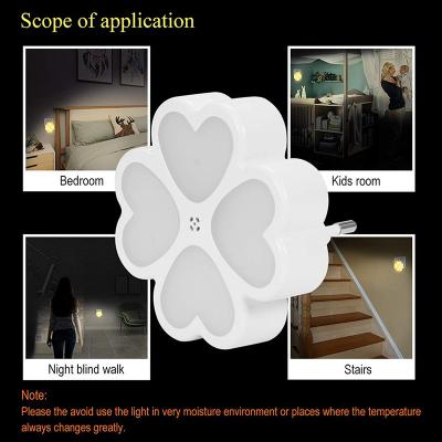 China 4LEDs Night Light Socket Induction Night Light For Children Room for sale