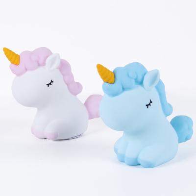 China Unicorn Soft Night Light Color Changing Infant Toddler Sleep Lamp for sale