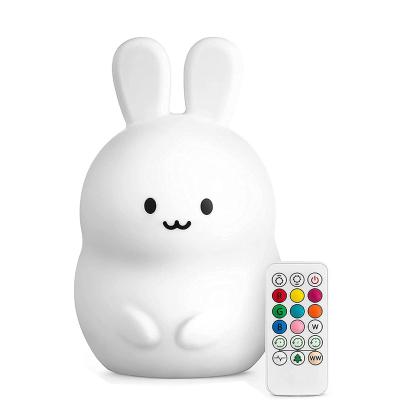 China 0.8W 3000k Bunny Silicone LED Night Light For Easter Gift Nursery for sale