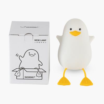 China Phone Holder Silicone Led Duck Night Light For Warm Bedside Lamp for sale