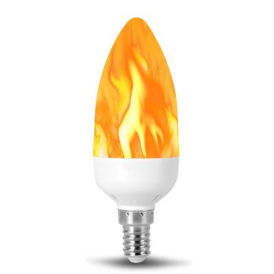 China ABS Flicker Flame Night Light Bulbs 265VAC E14 Flickering Candle Bulb for sale