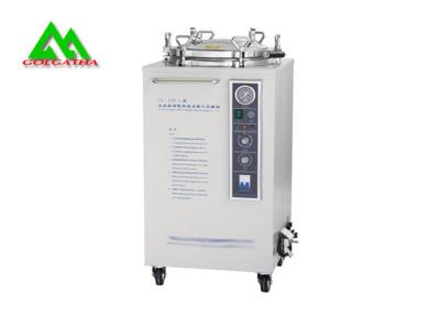 China Vertical LED Digital Display Pressure Steam Sterilizer With Wheels Electric Heating for sale