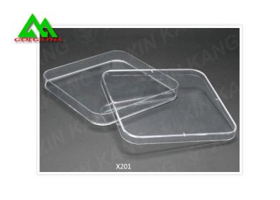 中国 ふたのプラスチック医学等級が付いている生殖不能の正方形/円形の使い捨て可能なペトリ皿 販売のため