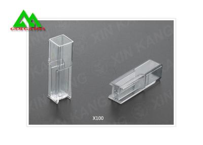 China Cubeta descartável clara de quartzo para o comprimento de trajeto UV da espectroscopia 10mm do vis à venda