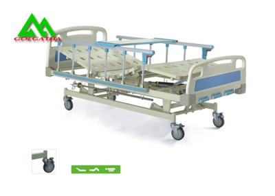 China Three Wave Lifting Medical Hospital Bed Equipment With Wheel Multifunction for sale