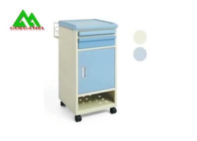 China Steel Bedside Tables Hospital Ward Equipment , Bedside Cabinet On Wheels for sale
