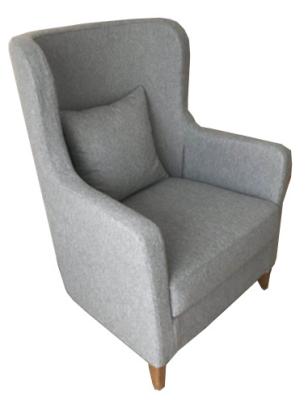 China ISO9001 Light Luxury Furniture Custom Made Gray Upholstered Armchair Stylish for sale