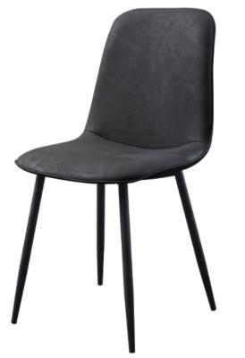 China ODM Metal Fadeless Black Leather Dining Room Chairs For Restaurant for sale