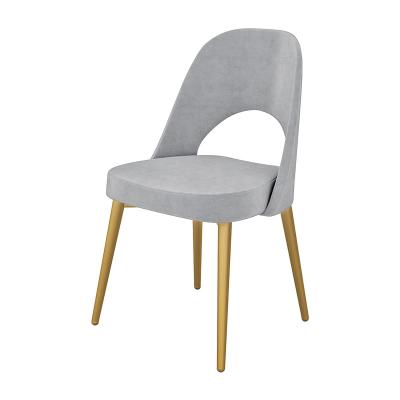 China ODM Fabric Dining Room Chairs Ergonomic Grey Upholstered Dining Chair for sale