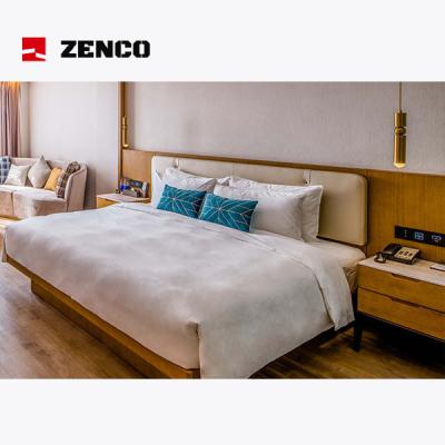 Китай Современный массивный деревянный набор мебели для спальни, подходящий для гостиничных спален продается