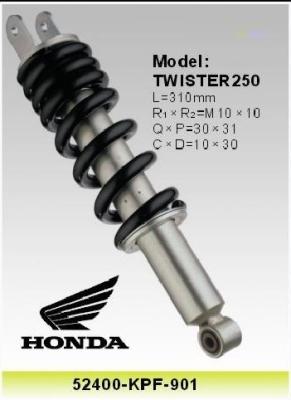 China Honda Twister 250 Motorcycle Shock Absorber OEM 52400-KPF-901 , 310MM Shocks for sale