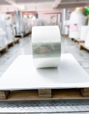 China Papel adhesivo Jumbo de PET blanco claro BOPP aprobado por la SGS en venta