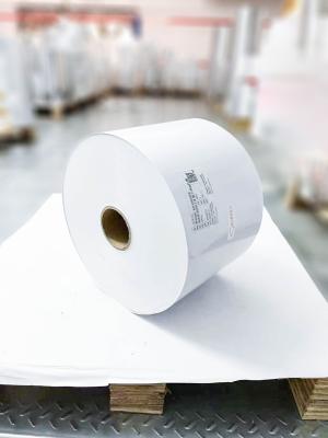China Clear Opal PET Self Adhesive Sticker Paper Roll Waterproof Oil Glue for sale