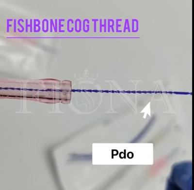 China PDO Fishbone Molding Cog Thread For Face Eye Check Arm Lifting 18G100MM for sale
