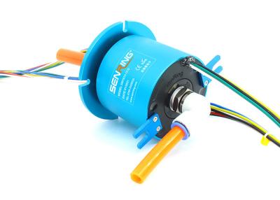 China 2A High Speed Pneumatic Rotary Union Hollow Shaft Slip Ring With 1 Passage 12 Circuits for sale