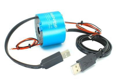 China Single Channel USB2.0 IEEE1394 Electrical Separate Slip Ring Assembly 56mm for sale