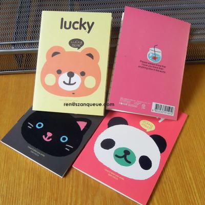 China China factory custom design mini notebook printed cartoon notebook for sale