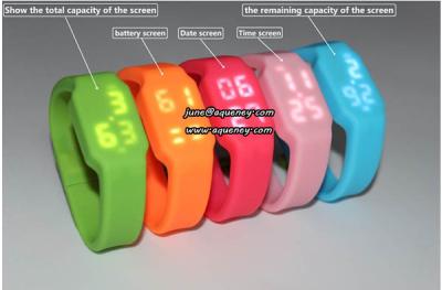 Китай Мода красочные цифровые часы Водонепроницаемые наручные часы резинкой продается