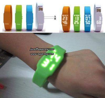 China New Hot products colorful Sports Silicone Touch Led Watch for sale