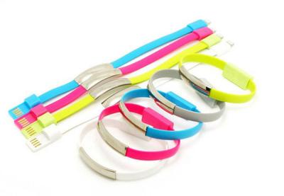 China Cheap Wristband Bangle Silicone Bracelet Micro USB Charger Data Cable for Phone for sale