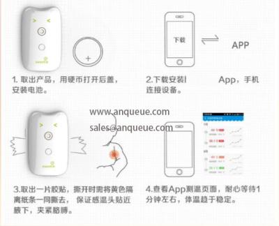 Китай высококачественный термометр младенца БЛЭ В4.0, беспроводное теремометер младенца, умный термометр датчика продается