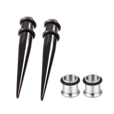 China Bngukju 1G Double Flared Piercing Plugs and Taper Steel Ear Flesh Expander for Women Men for sale