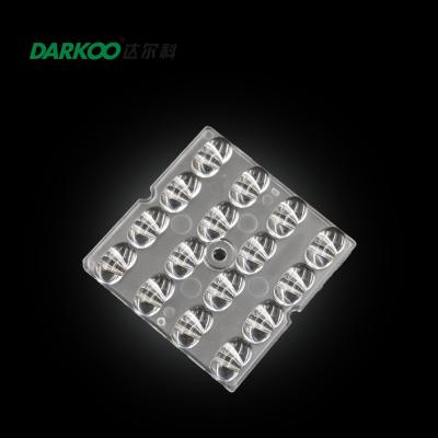 China High Efficiency 4x4 Array SMD LED Lens For Outdoor Lihgting Lamps for sale