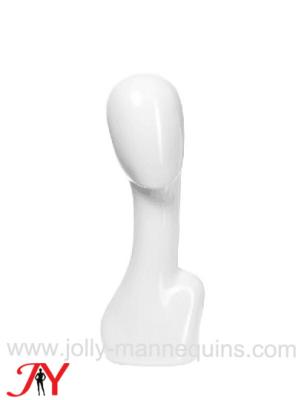 China Jolly mannequins white glossy female mannequin head with shoulders DH-1 for sale