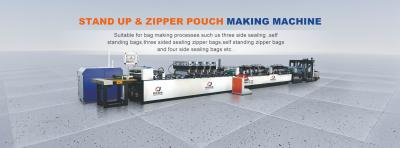 China Double Line Stand Up Pouch Making Machine Zipper Bag Machine 40KW for sale