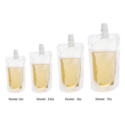 China China Moisture Proof Reusable Stand Up Plastic Liquid Spout Bags Custom Printed Spout Liquid Bag for sale