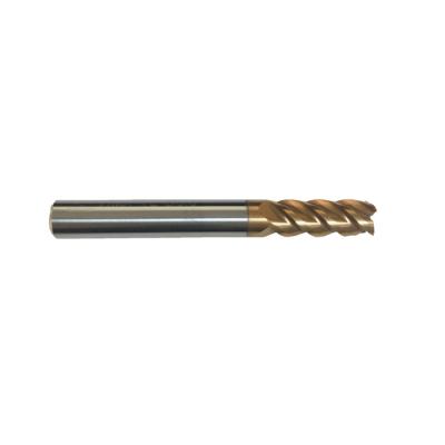 China ZCCCT HMX-4E-D8.0 Solid Carbide End Mill Gold Color ISO 9001 Approved for sale
