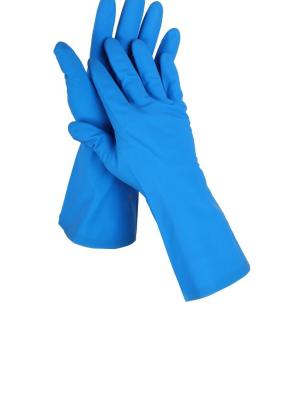 China Kitchen Nitrile Solvent Resistant Gloves 15 Mil Household Task Gloves Blue Nitrile for sale