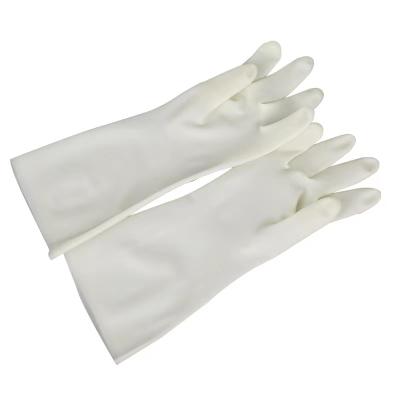 China Guantes antis de la cocina de la salida de los guantes del lavaplatos del nitrilo de los 38CM para los platos que se lavan en venta