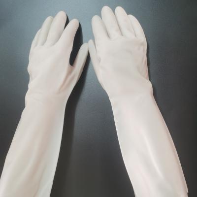 Chine Les gants de vaisselle de nitriles de résistance dissolvante font du jardinage la tâche 38cm à vendre
