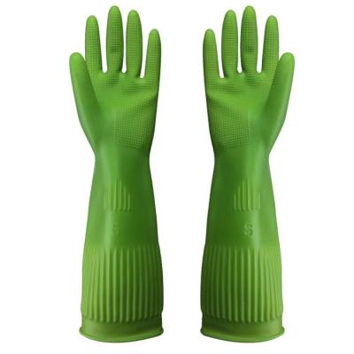 Chine Gants extra-longs libres de vaisselle de résistance chimique de gants de cuisine de latex de 38CM à vendre