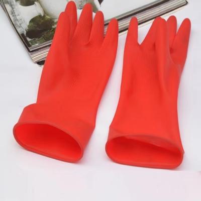 Chine Toilette résistante chimique de gants de latex de cuisine nettoyant les gants libres de latex de 32CM à vendre