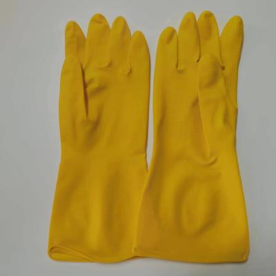 China 30-32cm Chemical Resistant Latex Gloves Thickening Industrial Latex Glove for sale