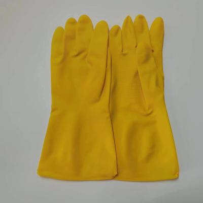 China Thickening Acid Resistance Latex Household Glove 32CM Industrial Latex Glove for sale