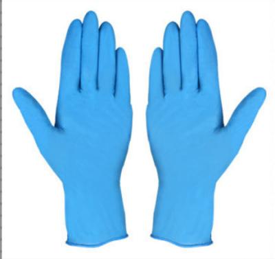 China Medical Disposable Industrial Nitrile Gloves Medium Industrial 4.5g Blue Nitrile Gloves for sale