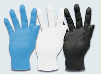 China 4g Gram Blue Nitrile Exam Gloves Disposable Isolate Bacteria Black Nitrile Exam Gloves for sale