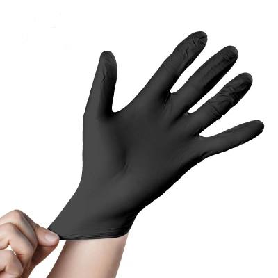 China Black Disposable Nitrile Glove Industrial 9 Inches Sterile Nitrile Exam Gloves for sale