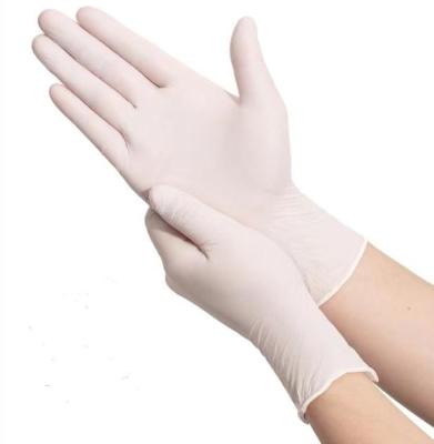 China Anti Allergy White Gloves Disposable 7g Safe Health Nitrile Examination Gloves for sale