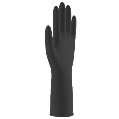 中国 耐久の黒く使い捨て可能なニトリルの手袋30CM黒いMedlineのニトリルの検査の手袋 販売のため