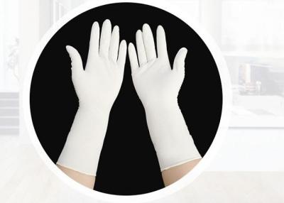 中国 食品等級の使い捨て可能なニトリルの手袋の健康診断300MMの白いニトリルの手袋 販売のため